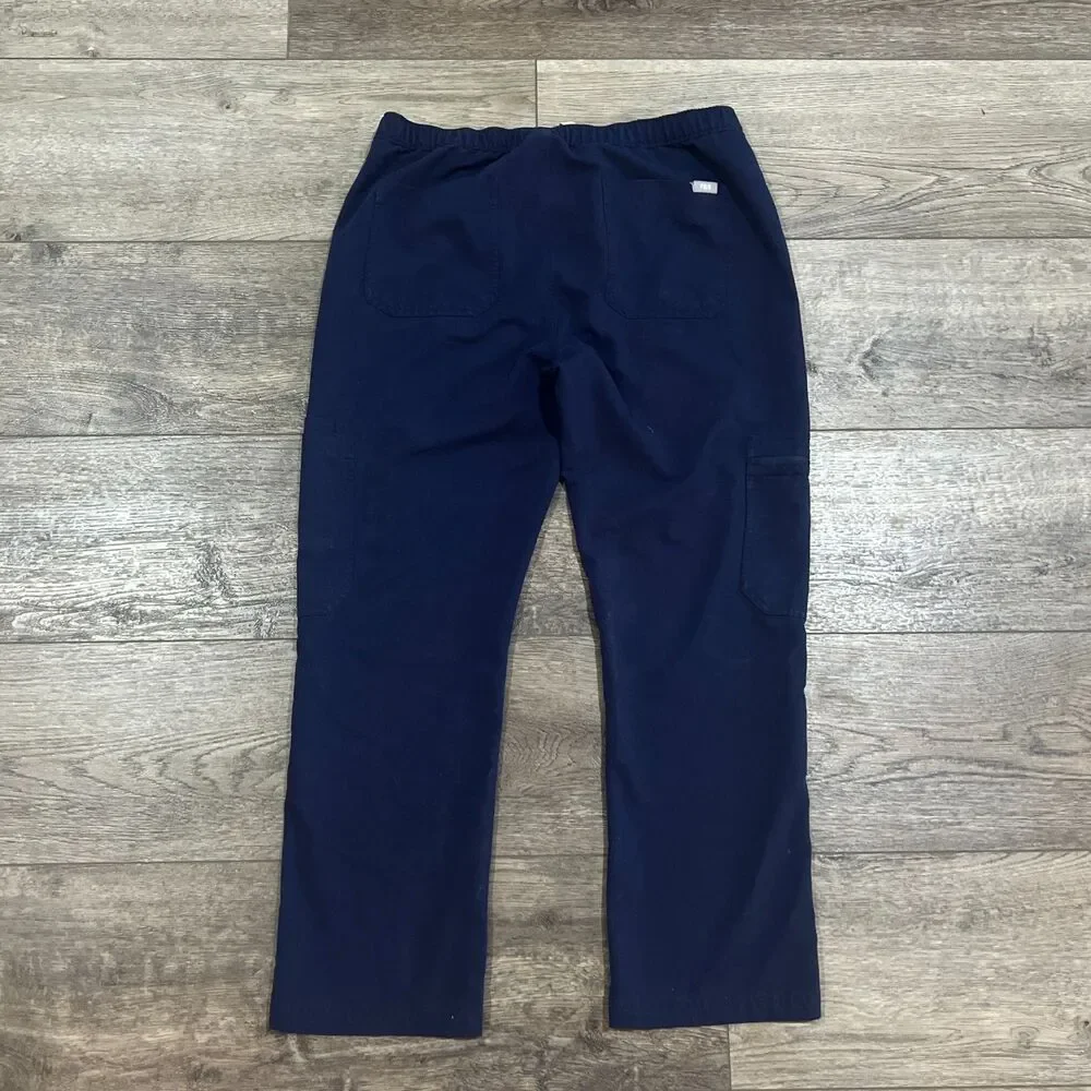 FIGS Cairo Cargo Scrub Pants Navy Blue Technical Collection - Men's Size Large